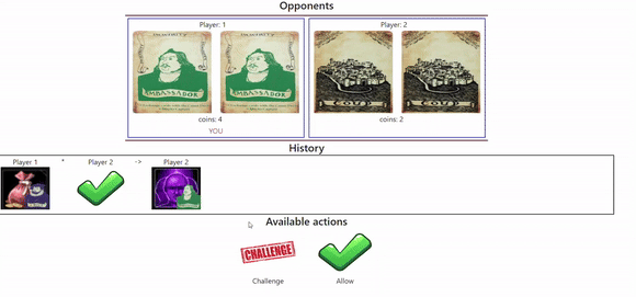 Animiertes GIF, das den Glanz auf Karten während eines Einflussverlust-Ereignisses zeigt.